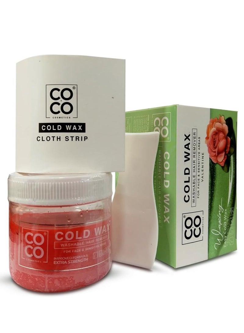 Coco Cold Wax Washable Hair Remover For Face & Sensitive Areas Valentine 250g - Image 2