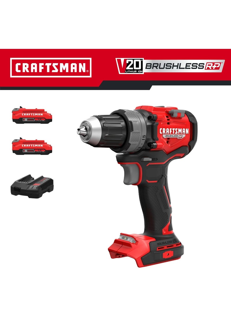 CRAFTSMAN CRAFTSMAN V20 12 Inch DrillDriver Kit with 2 Batteries and Charger CMCD725D2  - Image 2