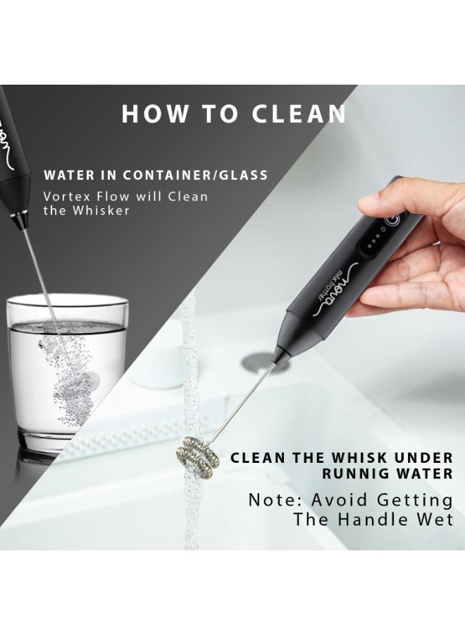 Nova Rechargeable Milk Frother & Coffee Whisker with Dual Spring Tech Free Coffee Frothing Recipe Book (Frother) - Image 4