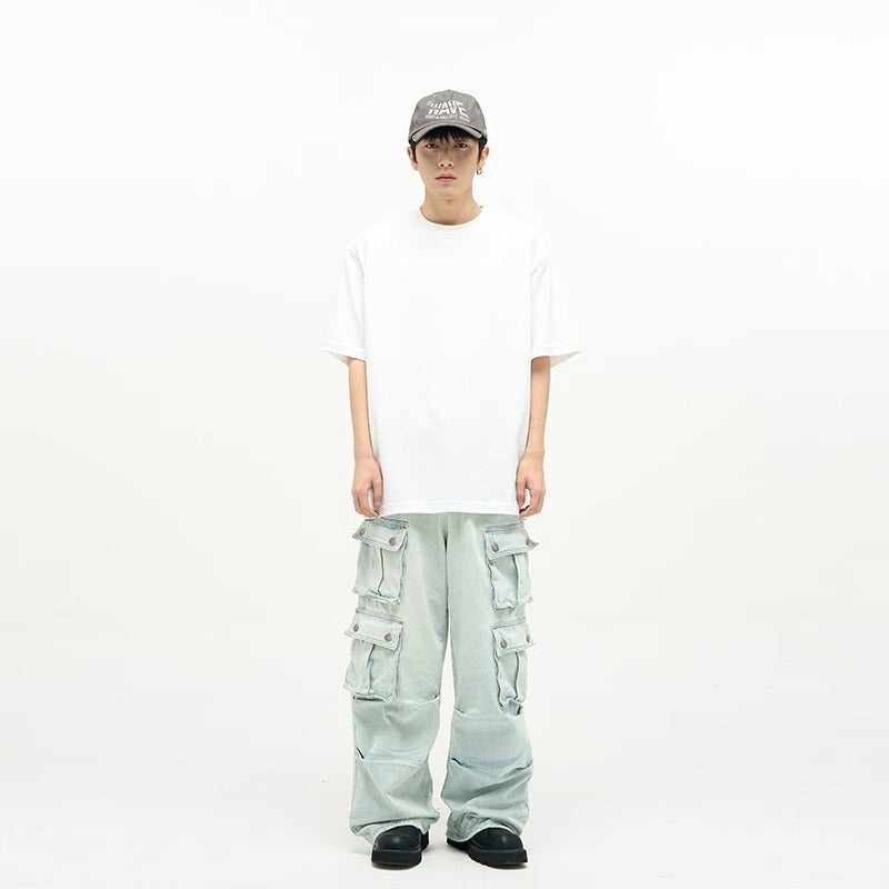 Unisex Classic Denim Jeans Loose Fit Daily Outdoor Wear - Image 5