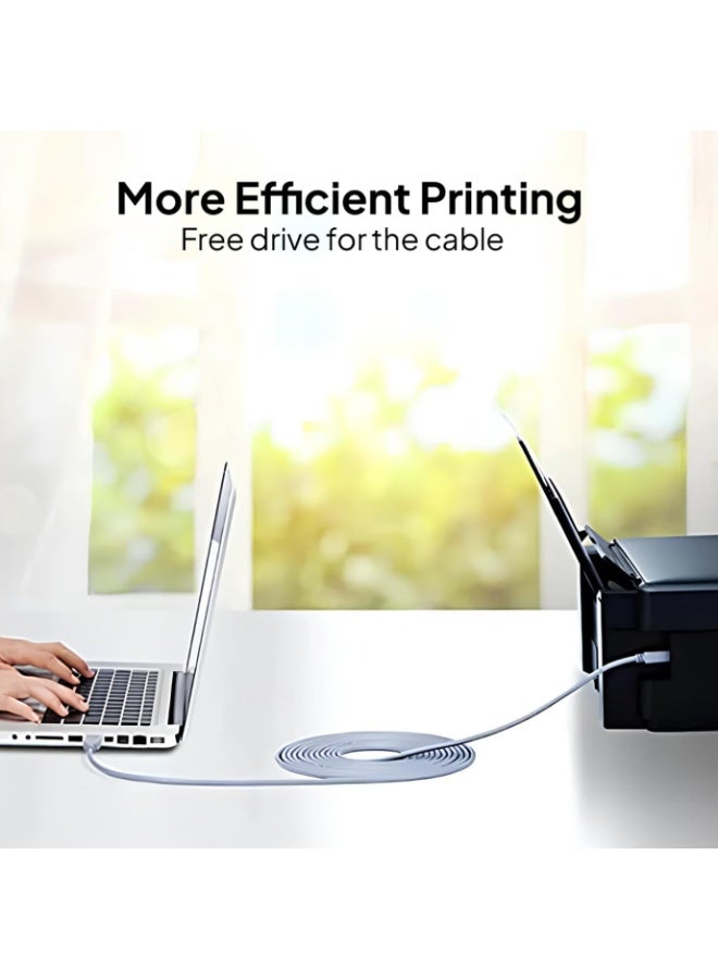 Mowsil USB 2.0 Type-A to Type-B Printer Cable -10M - Image 3