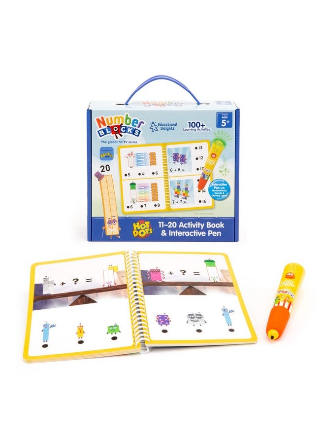 Educational Insights Educational Insights Hot Dots Numberblocks Workbook Numbers 11-20 with Interactive Pen - Learning Activities for Kids Ages 5+, Kindergarten Must Haves  - Image 1