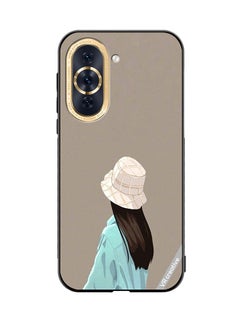 Protective Case Cover For Huawei Nova 10 Pro Brown Hat Girl Design Multicolour