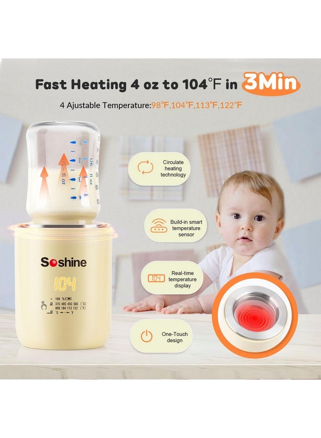 Soshine Portable Bottle Warmer - Baby Bottle Warmer with Precise Temperature Selection,Automatic Shut-Off and Beep Prompt,for Travel,Breastmilk - Image 1