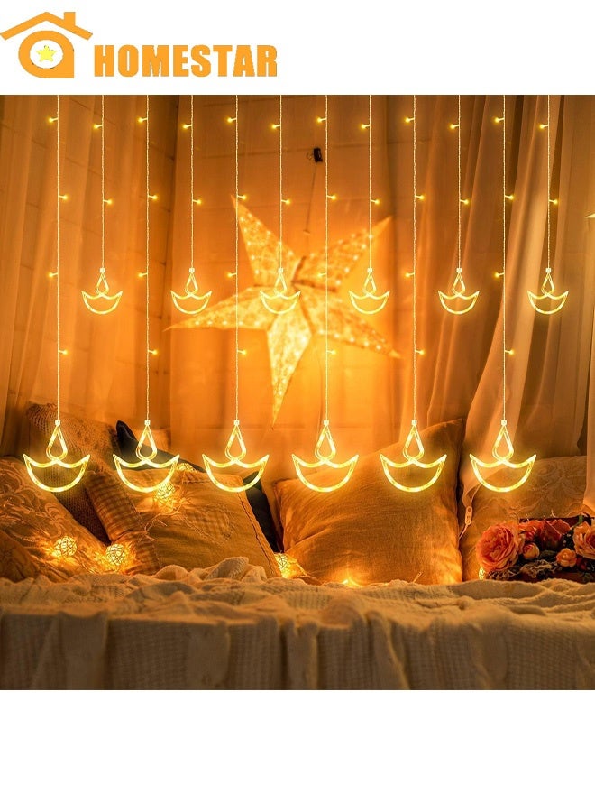 هومستر ديوالي أضواء الديكورات للمنزل ، معلقة دياس مع 8 أوضاع وميضة ، صندوق بطارية مدعومة و USB ، للزفاف ، الحفلة ، ديكور غرفة النوم - Image 1