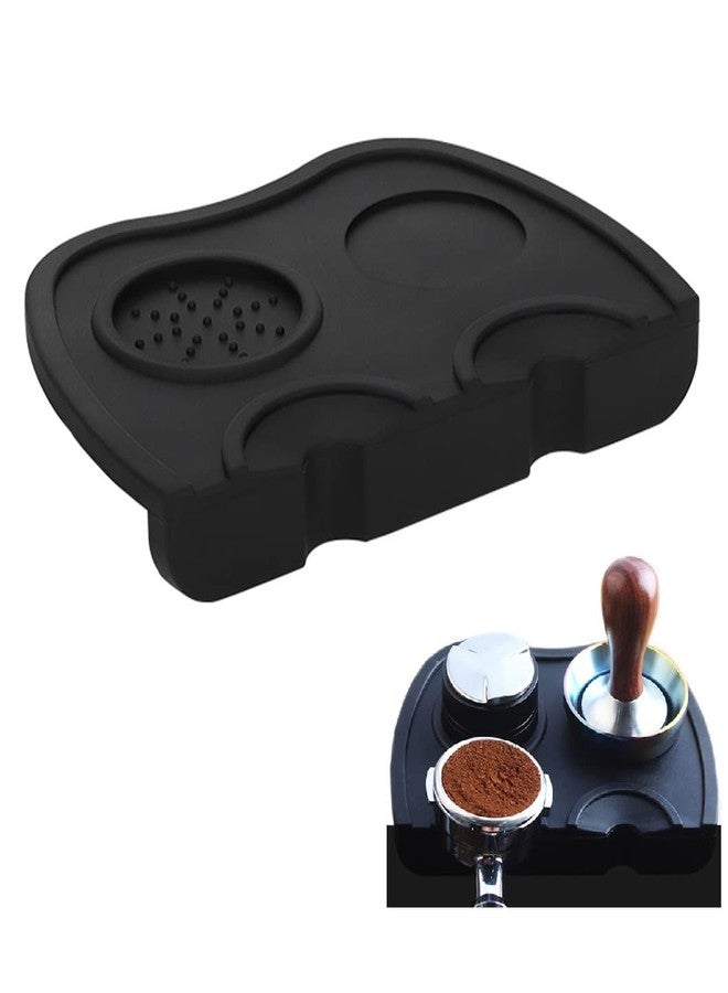 HabiWell Espresso Silicone Mat Espresso Tamper Mat Silicone Coffee Tamper Mat Barista Coffee Espresso Tampering Latte Art Pen Tamper Holder (L 8.26inch x 5.90inch x 0.24inch) - Image 1