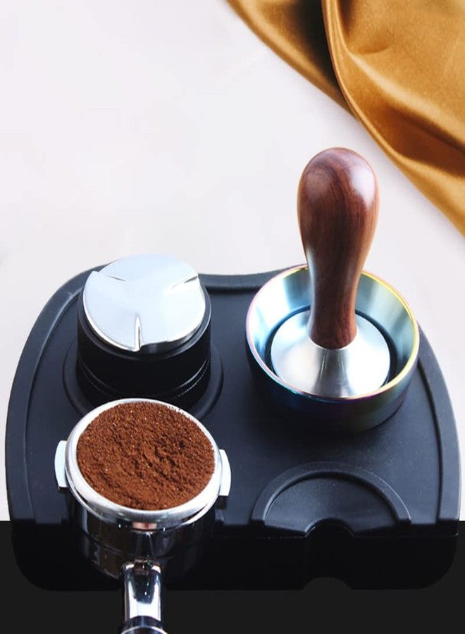 HabiWell Espresso Silicone Mat Espresso Tamper Mat Silicone Coffee Tamper Mat Barista Coffee Espresso Tampering Latte Art Pen Tamper Holder (L 8.26inch x 5.90inch x 0.24inch) - Image 5