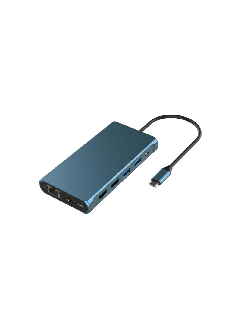 USB C Hub 12 in 1 Docking Station with Triple Display 4K HDMI/DP, 100W PD, Ethernet, USB 3.0, SD/TF, Audio for Laptop/Desktop