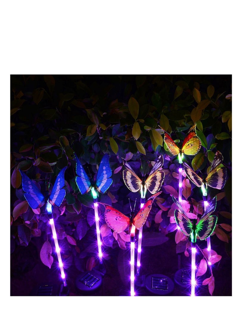 SYOSI Solar Garden Lights Butterfly Solar Garden Stakes Optic Light Weather Resistant Color-changing Led Butterfly Toppers Butterfly Garden Decor For Garden Patio Yard Lawn Walkway Decoration  - Image 5