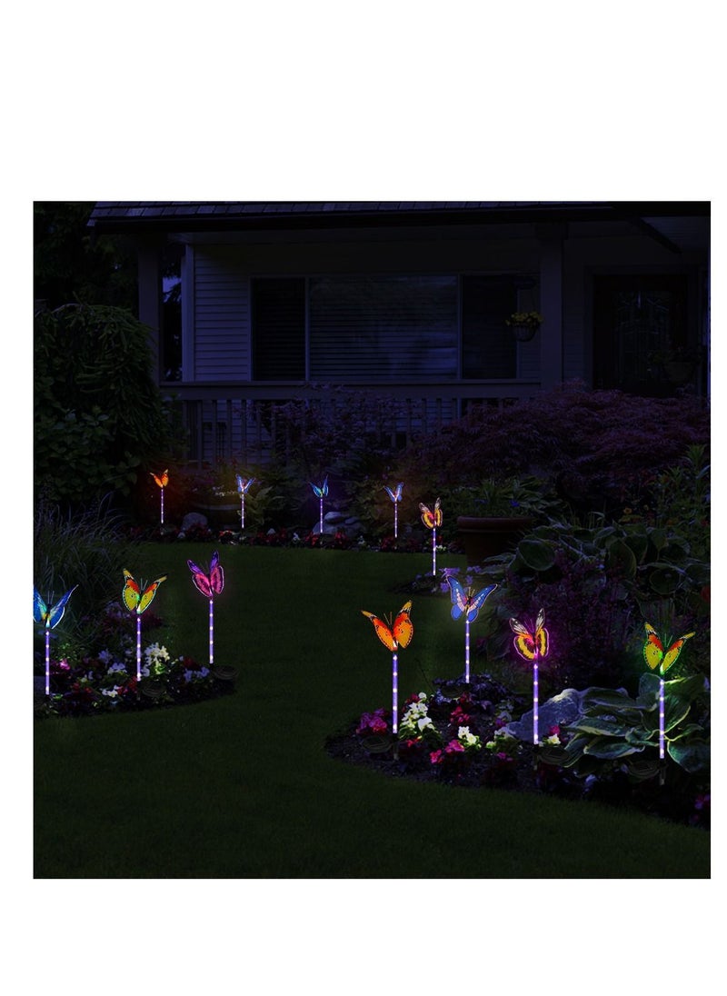 SYOSI Solar Garden Lights Butterfly Solar Garden Stakes Optic Light Weather Resistant Color-changing Led Butterfly Toppers Butterfly Garden Decor For Garden Patio Yard Lawn Walkway Decoration  - Image 4