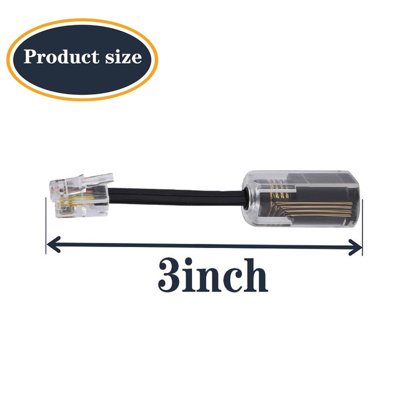 Ubramac Telephone Cord Detangler, Anti-Tangle Telephone Handset Cable 360 Degree Rotating Landline Swivel Cord Untangler Black (10) - Image 3