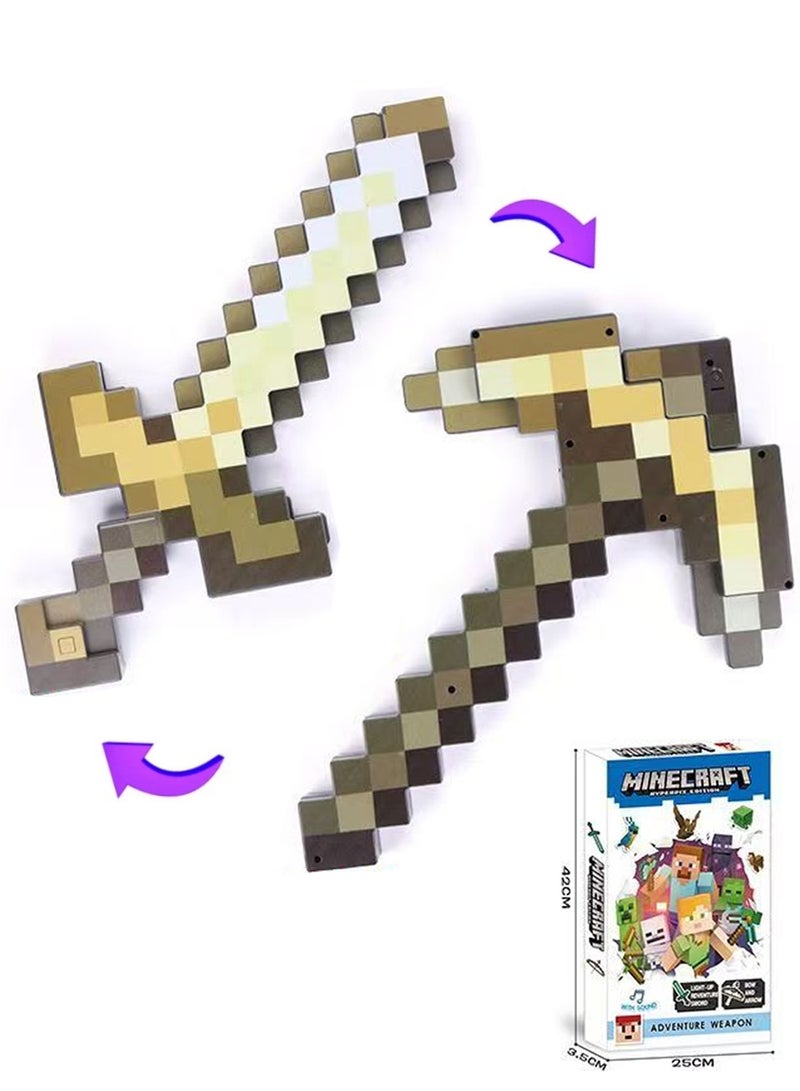 ماين كرافت مجموعة سيف ومطرقة من لعبة ماين كرافت، ملحق يمكن ارتداؤه مقاس الأطفال للتمثيل الشخصي والفستانات