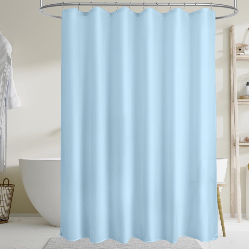 Titanker Fabric Shower Curtain Liner, Baby Blue, Waterproof, Lightweight, Machine Washable, 70 x 72 Inches - Image 3