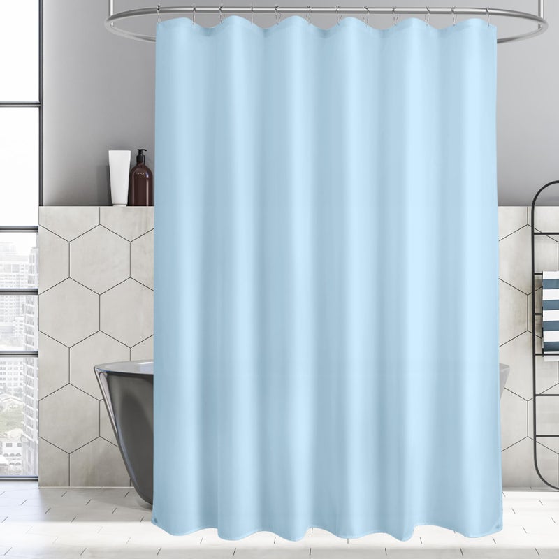 Titanker Fabric Shower Curtain Liner, Baby Blue, Waterproof, Lightweight, Machine Washable, 70 x 72 Inches - Image 2