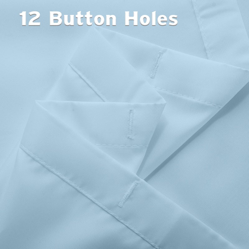 Titanker Fabric Shower Curtain Liner, Baby Blue, Waterproof, Lightweight, Machine Washable, 70 x 72 Inches - Image 5