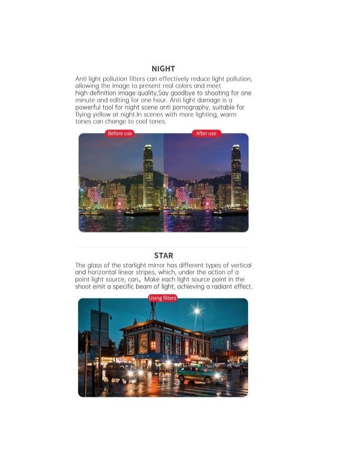 SYOSI - Lens Filters for Insta 360 Ace Pro, Waterproof Lens Protection Filter Set, Polarizing Neutral Density HD Filter Lens (CPL+ND8 16 32 64+Star+Night+Brushed Blue) - Image 1