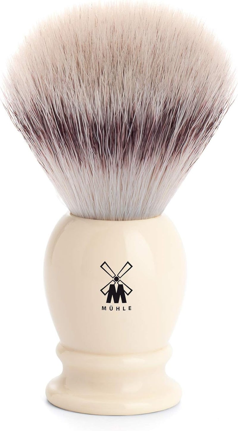 MHLE Classic Large Faux Ivory Silvertip Fibre Shaving Brush - Image 1
