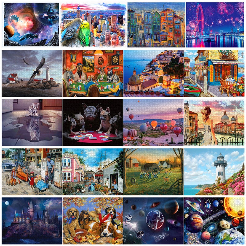 Beira 1000 Pieces Of Paper Puzzle Adult Landscape Oil Painting Toy Puzzle Supply - Image 2
