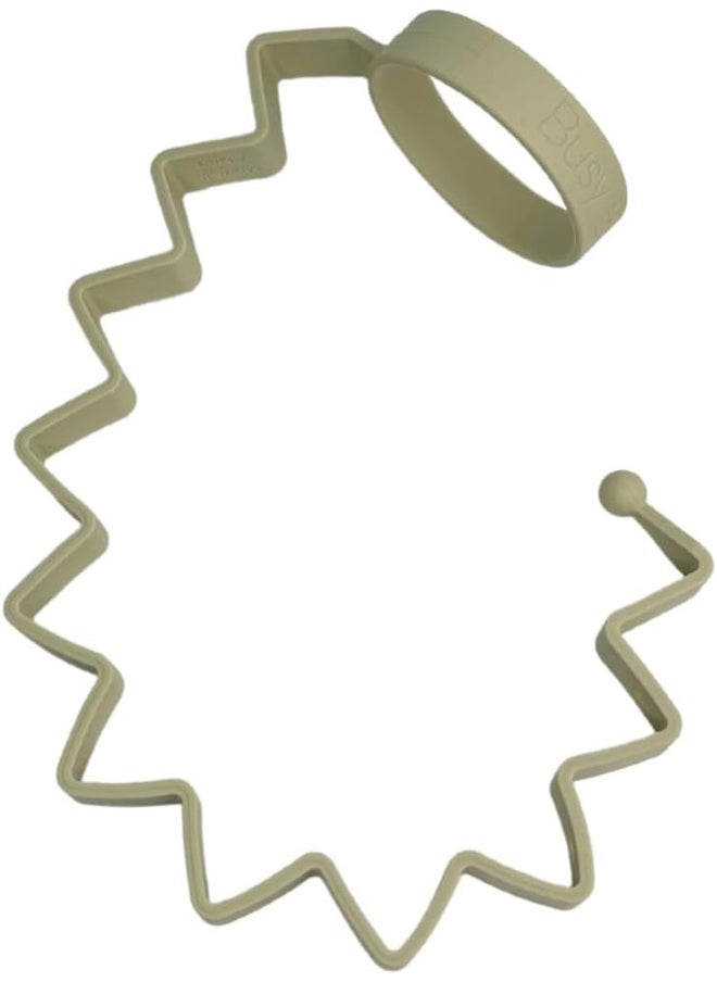Busy Baby Busy Baby Bottle Bungee - Sippy Cup Strap - Keep Bottles and Sippy Cups Off The Floor - Great for Babies, Toddlers and Kids - Food Grade Silicone - Dishwasher Safe - Tan  - Image 1