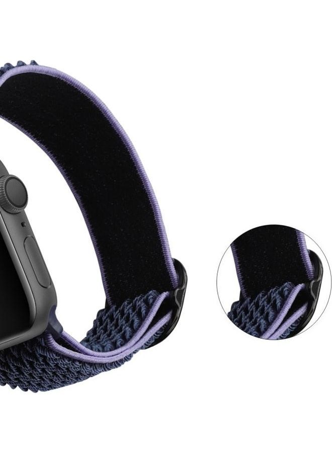 NIBEMINENT Replacement Watchband For Apple Watch Series 7/6/5/4/3/2/1/SE 42/44/45mm Blue  - Image 4