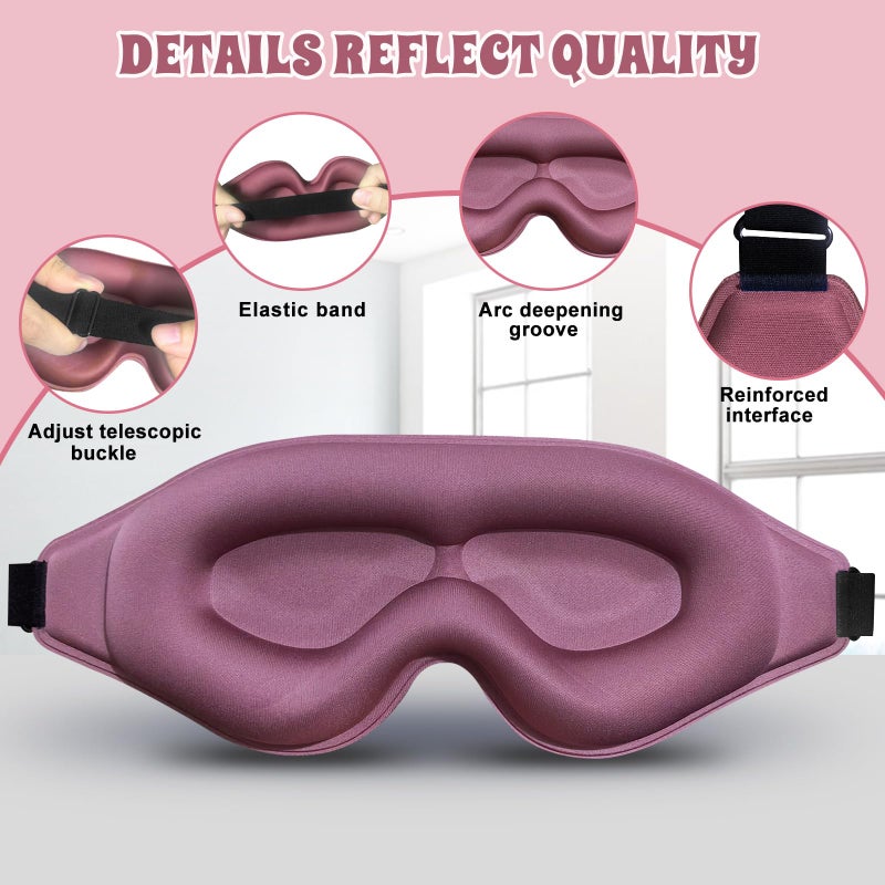 Clbxzwc 3D Advanced Eye Mask for Sleeping, Ultra Delicate Soft Skin Friendly Eye mask,100% Blackout Sleep Eye Mask for Sleep, Eyelash Extension Sleep mask, Sleeping Eye Masks for Men and Women - Image 5