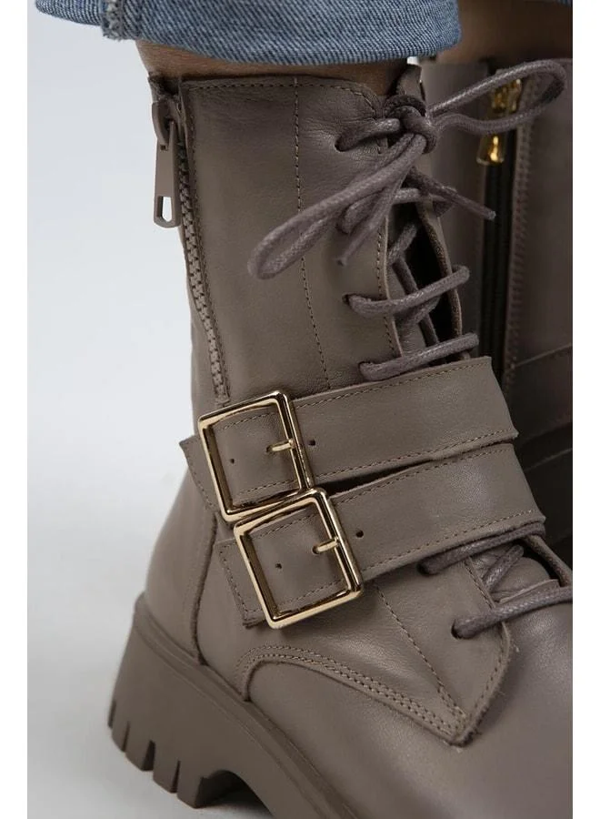 Manijero  Hannah Women's Genuine Leather Lace-up Zipper Buckle Suede Boot for Women | Best Price UAE