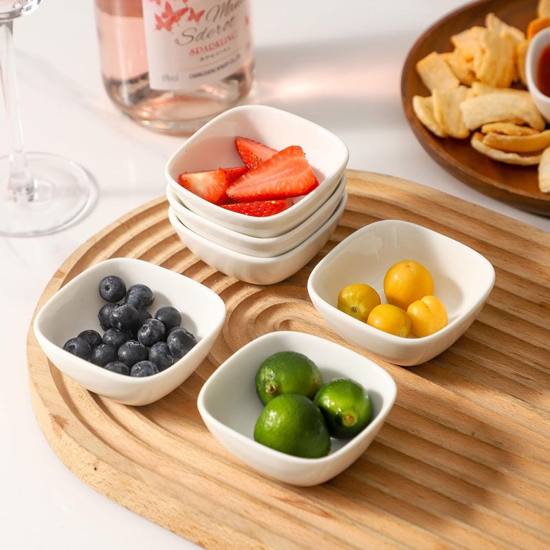UIBFCWN 2oz Ceramic Dip Bowls Set 30 PCS Soy Sauce Dish Dipping Sauce BowlsDishes Mini Square Serving Bowl for Side Dish BBQ Ketchup Charcuterie Condiment - Image 3