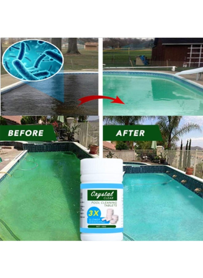 Crystal 1pc Crystal Clear Multifunctional 4-in-1 Chlorine Tablets for Swimming Pools & Spas, Slower Dissolving Stabilized Sanitizer, 100g - Image 3