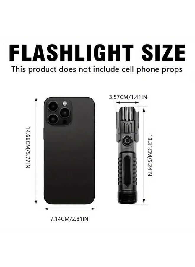 2pcs Super Bright LED Tactical Flashlight High Lumen Telescopic Zoom Portable Camping - Image 4