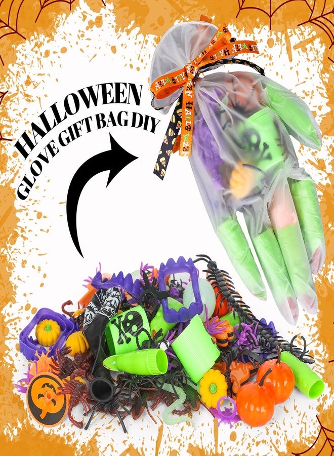 وولاين مجموعة هدايا حفلات الهالوين من والين، ٢٠٤ قطعة، قفازات، ألعاب محشوة، أكياس هدايا، ألعاب غير حلوى، مجموعة حشو أكياس الهدايا لحفلات الهالوين - Image 4