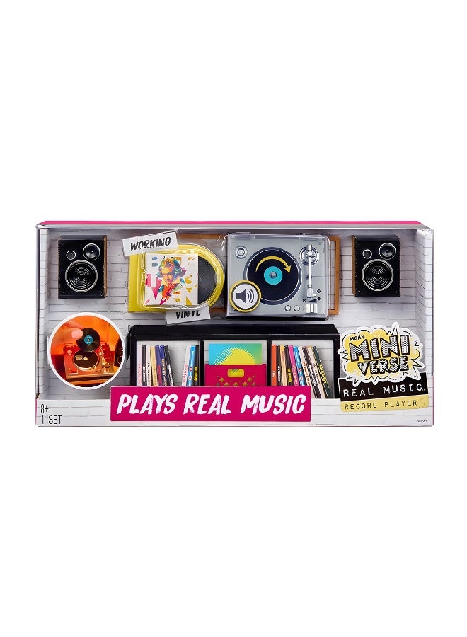 Miniverse Real Music Record Player Playset (29 x 6.4 x 14.6 cm) - Image 1