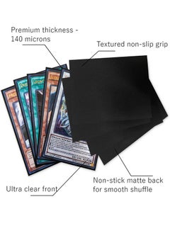 تيتان شيلد (150 كم/أسود صغير الحجم ياباني لبطاقات التداول واقي سطح السفينة متوافق مع Yu Gi Oh Cardfight!! Vanguard & Photocards  - Image 3