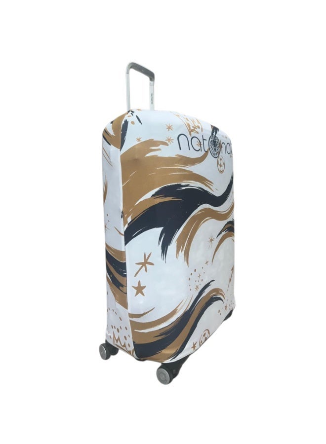 natOnat Travel Luggage Cover Protector - Suitcase Cover - Stretchy, Washable Spandex & Polyester - Protects Against Dirt & Scratches - Madrid Design - Fits 65-70 CM Height (Large) - Image 5