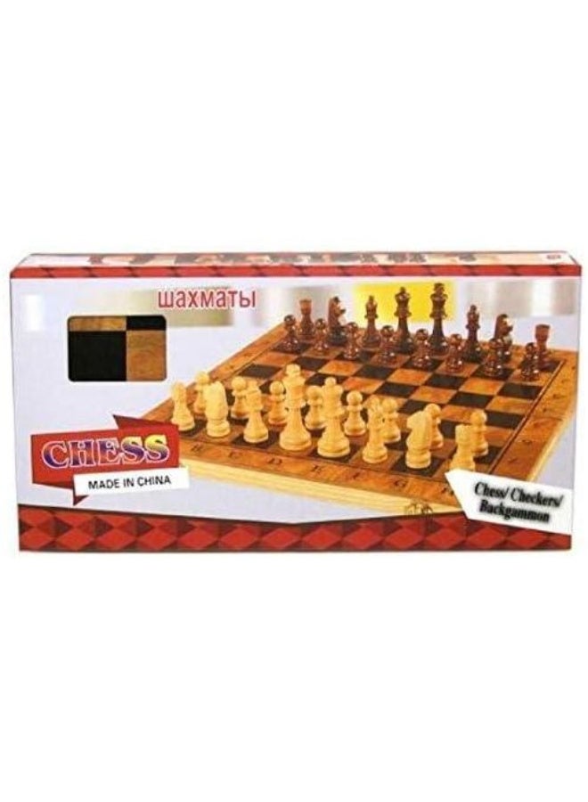 2 in 1 Wooden Chess and Table Game - Image 1