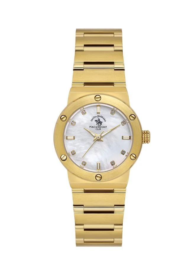SANTA BARBARA POLO & RACQUET CLUB Santa Barbara Polo & Racquet Club - Unique Women's Watch | Stainless Steel Band with Steel Case | Analog | Round Dial | Mineral Glass | Japanese Quartz | Water Resistance 50 Meters