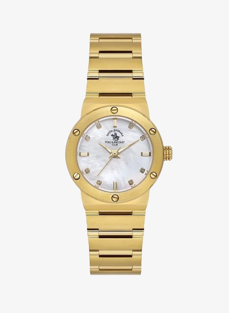 SANTA BARBARA POLO & RACQUET CLUB Santa Barbara Polo & Racquet Club - Unique Women's Watch | Stainless Steel Band with Steel Case | Analog | Round Dial | Mineral Glass | Japanese Quartz | Water Resistance 50 Meters