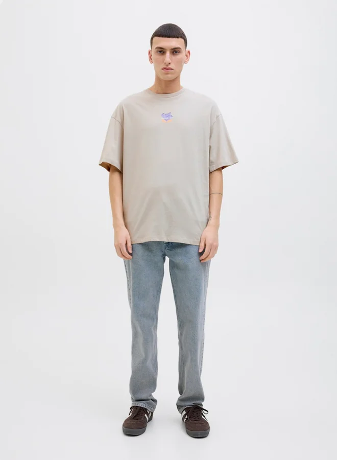 JACK & JONES Graphic Print Round Neck T-Shirt