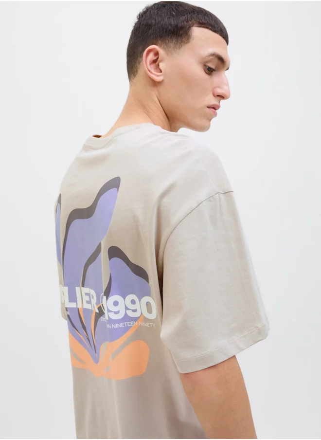 JACK & JONES Graphic Print Round Neck T-Shirt