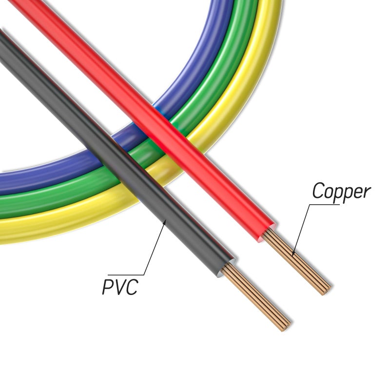 Goupchn 5PCS Alligator Clips Test Leads Dual Ended Crocodile Wire Cable with Insulators Clips Test Flexible Copper Cable for Electrical Testing 3.3ft/1m - Image 2
