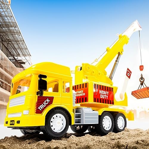 RATNA'S Hydra Crane My First Wheels Friction Powered Big Size Plastic Construction Toy Vehicle with Realistic Features Non Battery Operated Toys for Kids - Image 5
