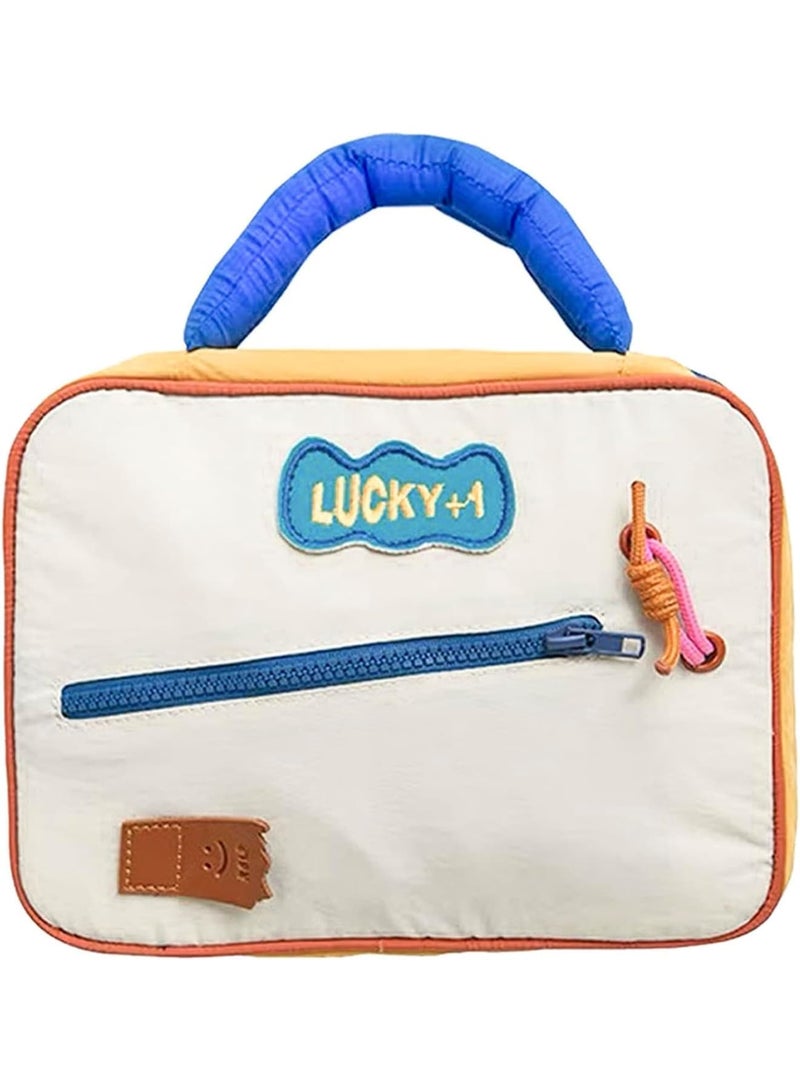 SOLARAE Makeup Bag, Toiletry Bag, Hanging Travel Makeup Bag for Women, with Divider, Handle, and Storage, for Toiletries, Cosmetics, Brushes, Bottle, Makeup Bag for School - Image 1