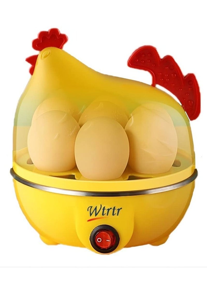 Wtrtr غلاية بيض كهربائية للبيض المسلوق مع إغلاق تلقائي متعددة الوظائف على شكل دجاجة سعة 7 بيضات - Image 2