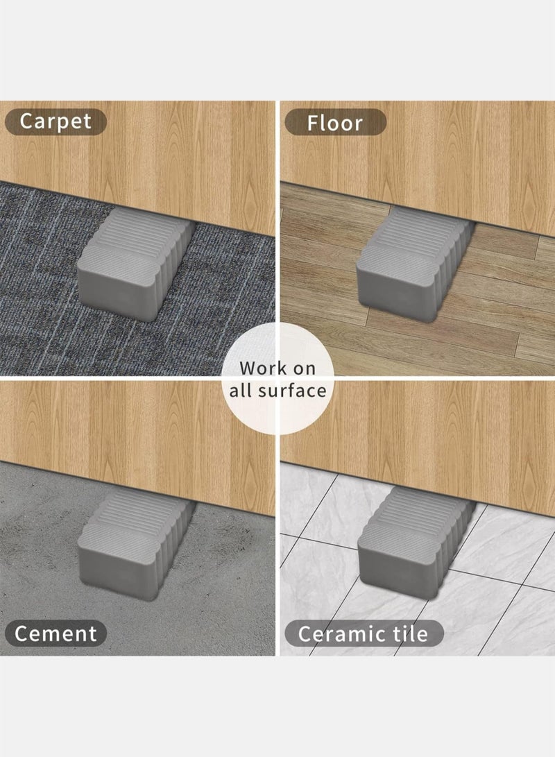 Door Stopper Set of 4 Large Door Stopper, Multi-Surface Design, to Sliding or Dividing Floor Stopper for Hotel, Home or Office  - Image 3
