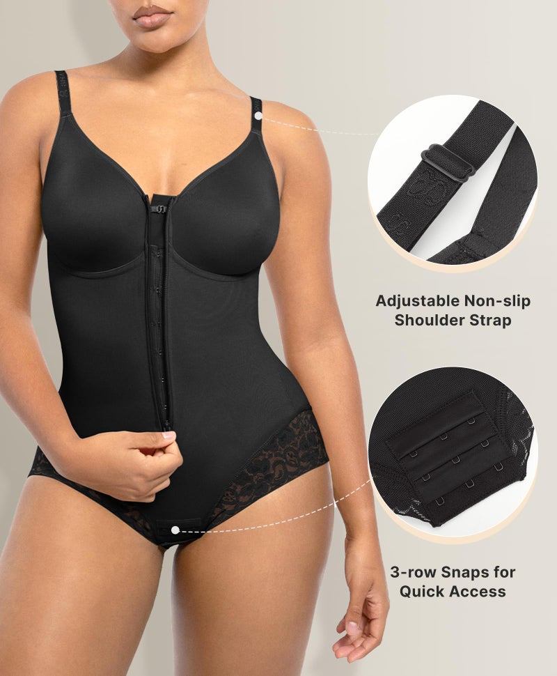 SHAPELLX Shapewear Tummy Control for Women Half Body Shaper Snatched Zipper Butt Lifting Faja Colombiana Bodysuit - Image 3