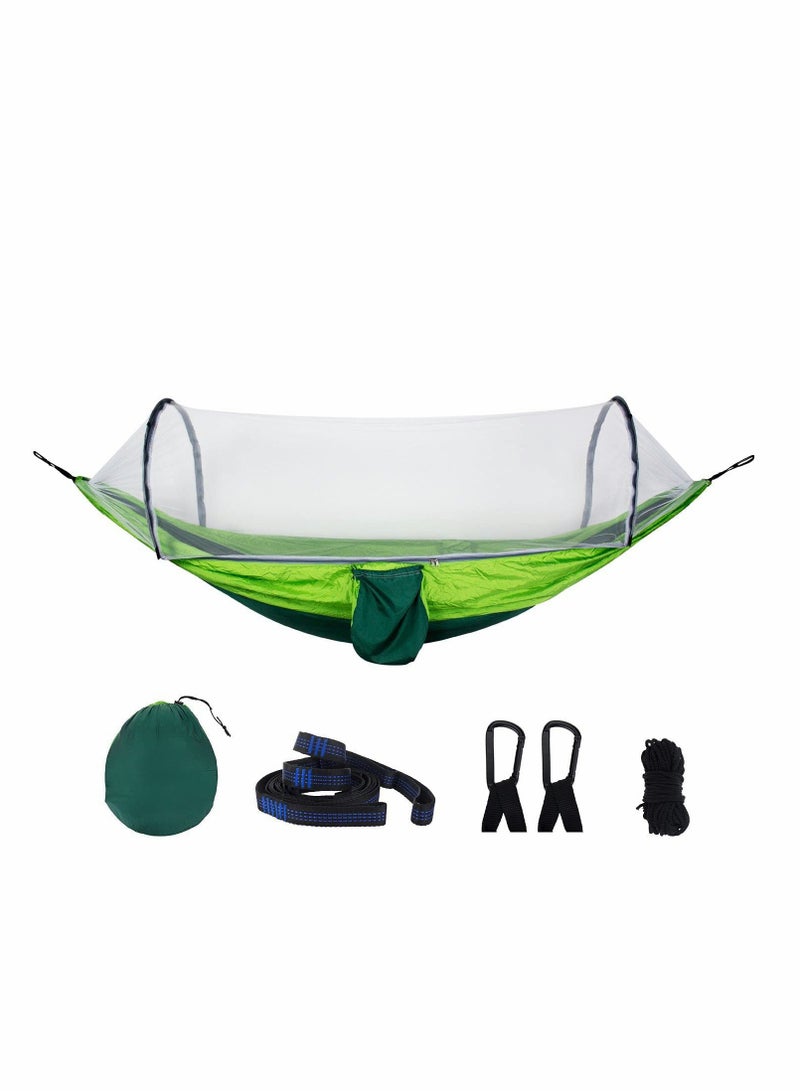 Excefore Camping Hammock, Portable Outdoor Hammock, Fully Automatic Quick Open With Mosquito Net, Suitable For Camping, Hiking, Travel, Beach, Backyard - Image 1