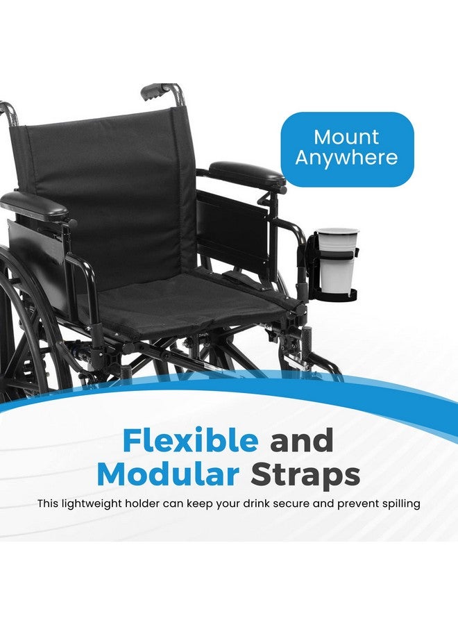 Easy To Use Products Mobility Cup Holder For Adults - Portable Drink Holder for Wheelchair - Compatible with Walker, Rollator, Transport Chair or Scooter - Easy to Install, Removable, Adjustable & Foldable Cup Carrier  - Image 4