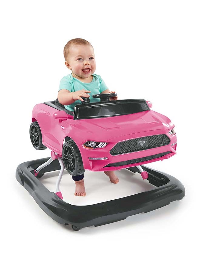 Bright Starts - 4-In-1 Ford Mustang Pink Baby Activity Walker With 4 Ways To Play - Image 1