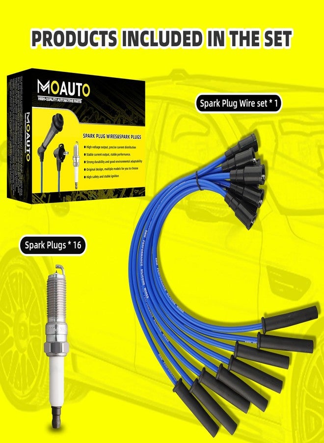 MOAUTO Set of 4 PCS Iridium Spark Plugs with Wire Set 90919-22400 8916 RC-TE58 Compatible with Toyota Camry Solara RAV4 - L4 2.0 2.2 - Image 5