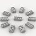 YUJHITP 500 Piece Light Gray Bricks Bulk Gray 2x4 Building Bricks Flat Compatible with Lego Parts and Pieces 2x4 Light Grey BricksColor Light Gray A0001 - Image 2