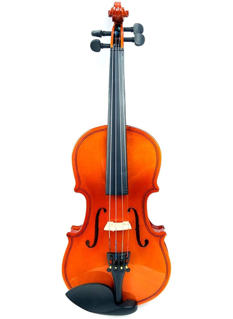 Mike Music - Mike Music 1/8 Natural Violin with Hard Case, Bow, Rosin (1/8 Violin, natural) - Image 1